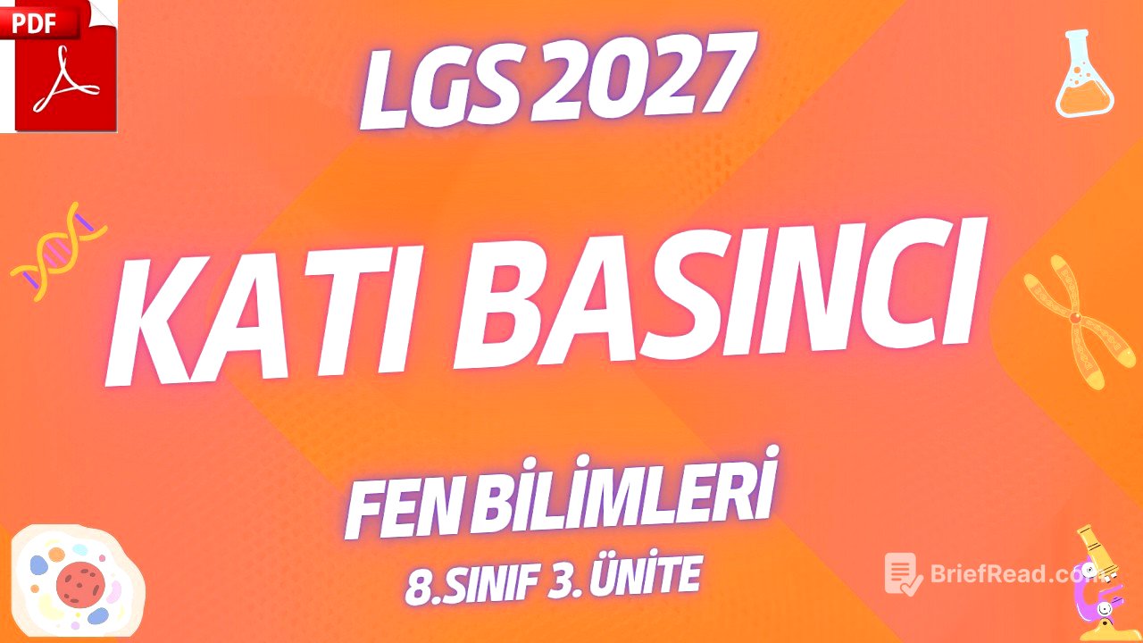 Katı Basıncı | LGS 2027 | Fen Bilimleri 8. SINIF 3. ÜNİTE #lgs2027 #fenbilimleri