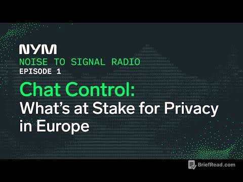 Noise to Signal Radio #1 | Chat Control: What’s at stake for privacy in Europe