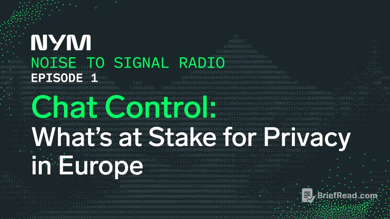 Noise to Signal Radio #1 | Chat Control: What’s at stake for privacy in Europe