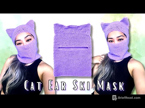 Easy Crochet Ski Mask Balaclava with Cat Ears