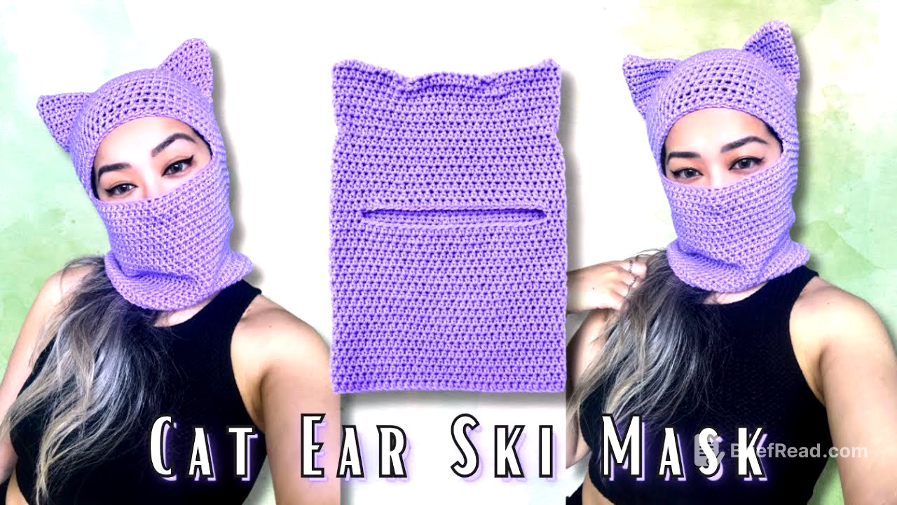 Easy Crochet Ski Mask Balaclava with Cat Ears