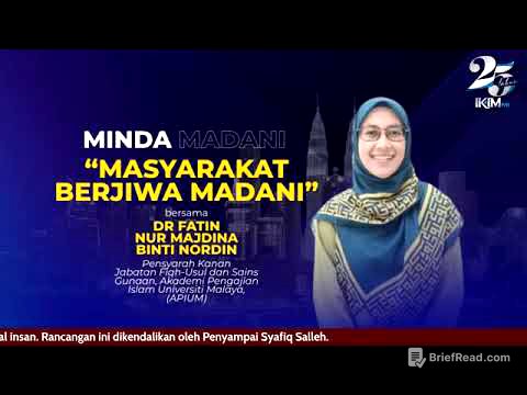 (SLOT IKIMFM) MINDA MADANI: MASYARAKAT BERJIWA MADANI