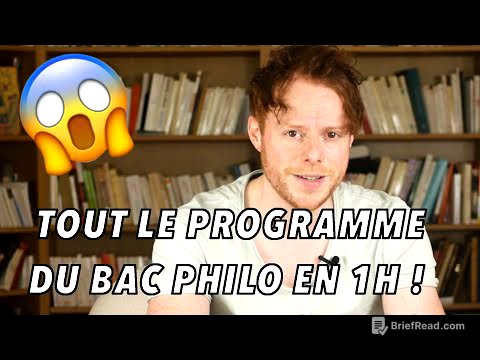 TOUT le programme du BAC PHILO en 1H !