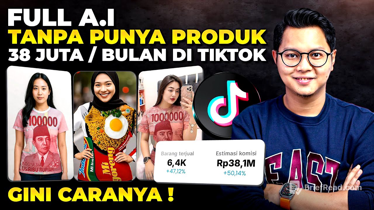 FULL A.I TANPA PUNYA PRODUK, 38 JUTA PER BULAN DI TIKTOK AFFILIATE, GINI CARANYA !