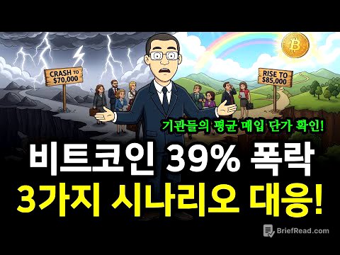 비트코인이 39% 폭락한 이유? 앞으로 벌어질 3가지 시나리오 별 대응 전략