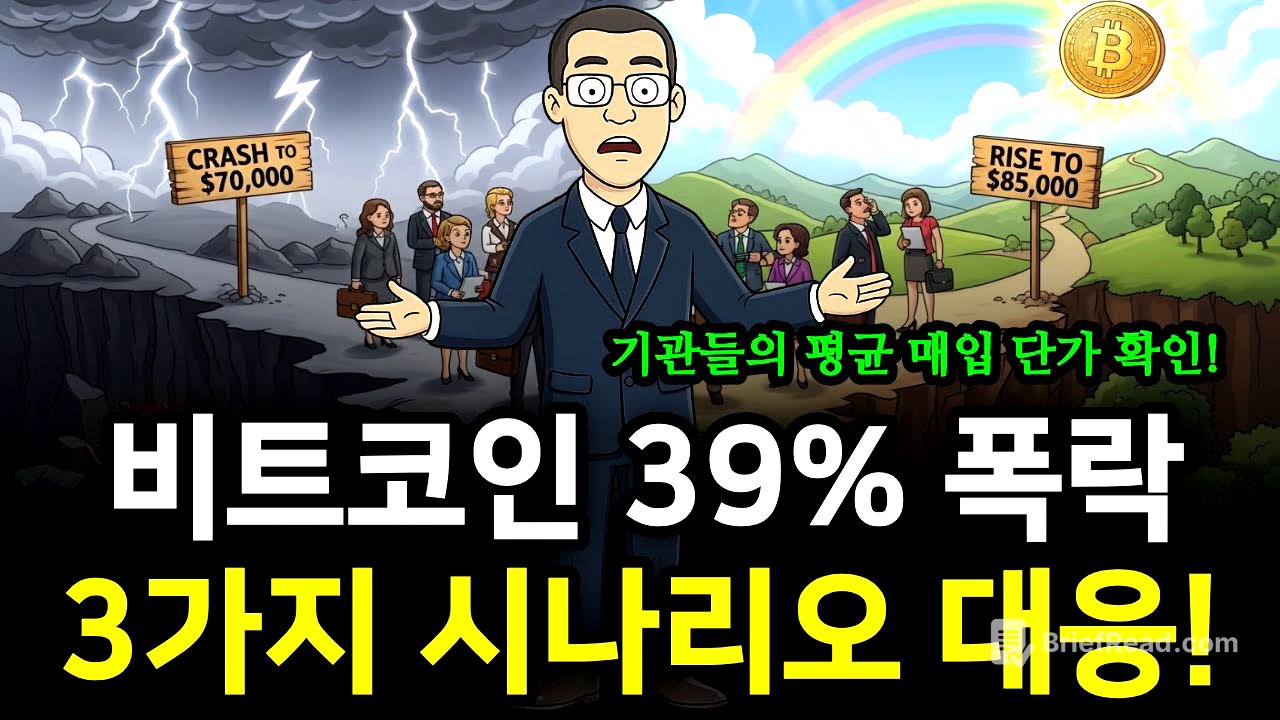 비트코인이 39% 폭락한 이유? 앞으로 벌어질 3가지 시나리오 별 대응 전략