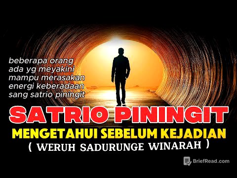 💥SATRIO PININGIT Mengetahui Sebelum Kejadian (weruh sakdurunge winarah) @waskit4