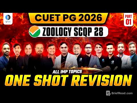 CUET PG Zoology One Shot Revision 2026 | All Important Topics | Part 1 | IFAS