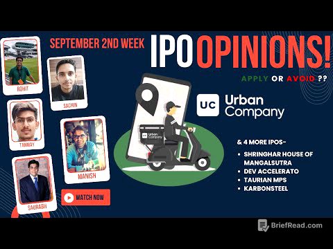 Urban Company, Shringhar, DevX & other September 2nd Week IPOs : Apply/Avoid? Primary Market Chatter