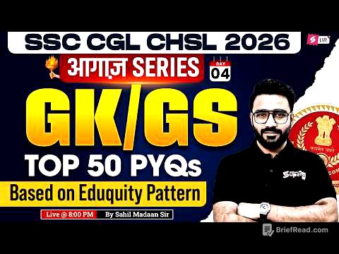 SSC CGL/ CHSL 2026 | Top 50 SSC CGL/ CHSL GK GS PYQs | SSC CGL/ CHSL GK GS by Sahil Madaan Sir