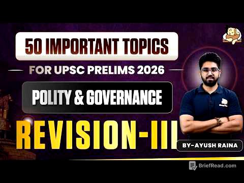 Polity Revision for UPSC Prelims | 50 Most Important Topics | How to revise for Polity [ Part -3]