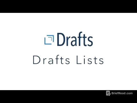 Drafts Lists | Getting to Know Drafts with David Sparks