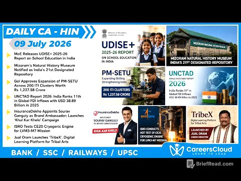 9 July Current Affairs 2026 | Hindi | Daily Current Affairs | Current Affairs Today 