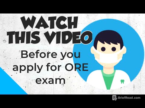 ORE Exam - Watch this video before you apply for the ORE exam