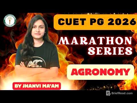 CUET PG 2026 Agronomy Marathon 🔥 | Class 1 | Complete Syllabus + PYQs | Must Watch!