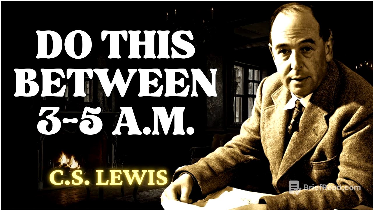 If You Wake Up Between 3AM & 5AM, DO THESE 3 THINGS! | C.S Lewis 2024