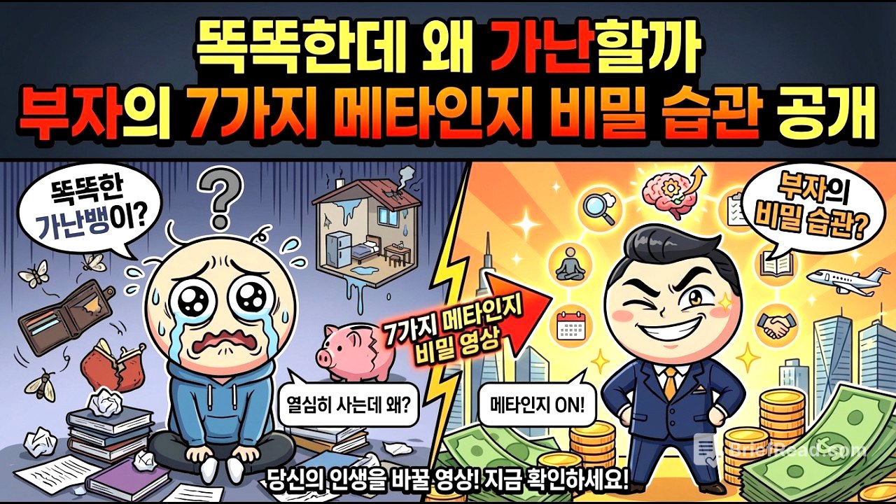 똑똑한데 왜 가난할까 | 부자들의 7가지 메타인지 비밀 습관 공개