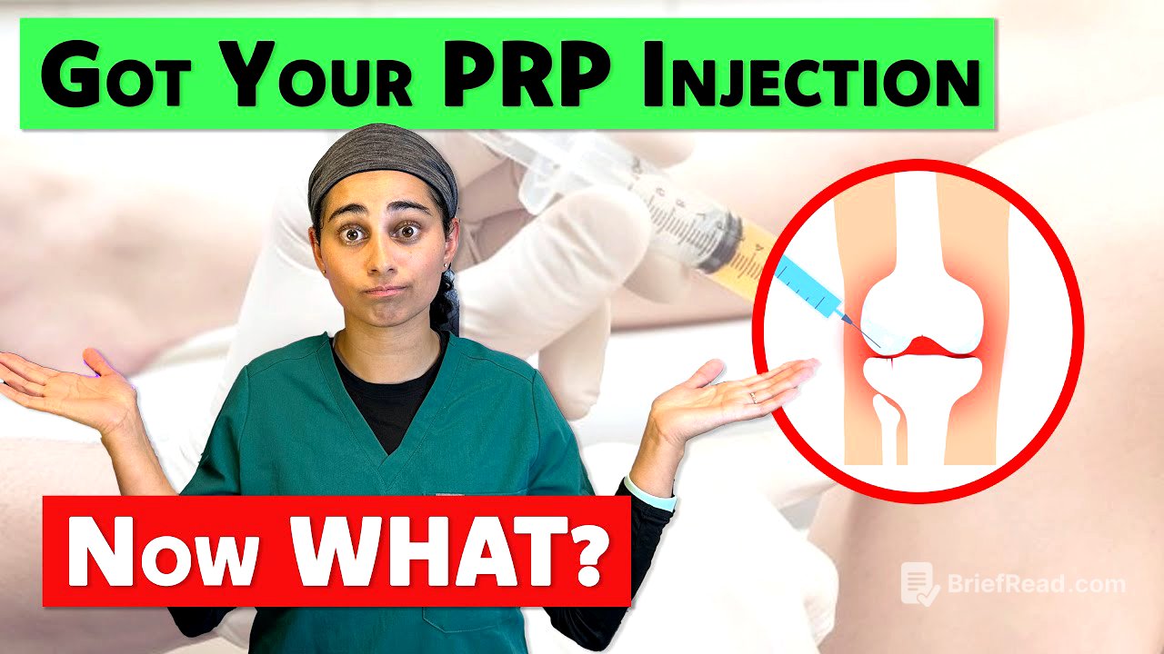 What to do AFTER Your Platelet Rich Plasma (PRP) Injection | Watch This!