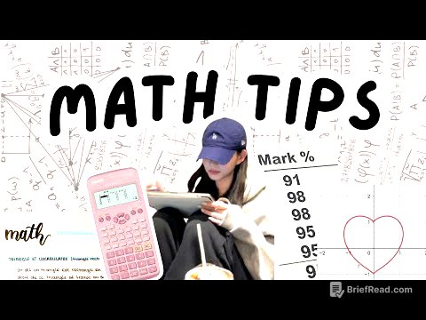how to be good in MATHS when you HATE it ~math tips