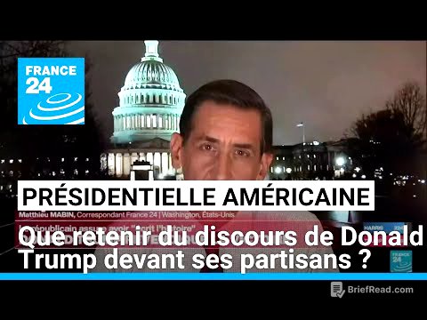 Présidentielle américaine : que retenir du discours de Donald Trump devant ses partisans ?