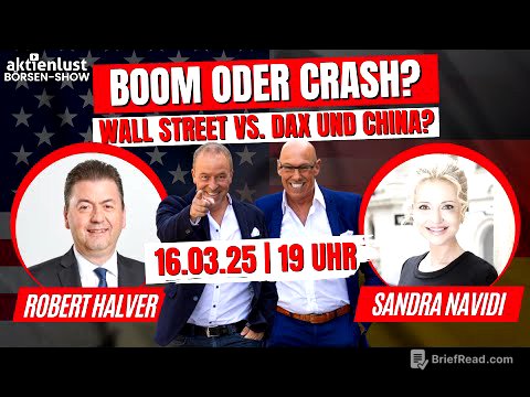 Boom oder Crash? Wall Street vs. DAX und China? Sandra Navidi und Robert Halver!