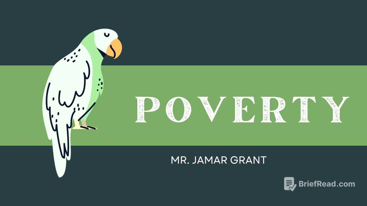 Tutorial 1: Poverty and the types of Poverty