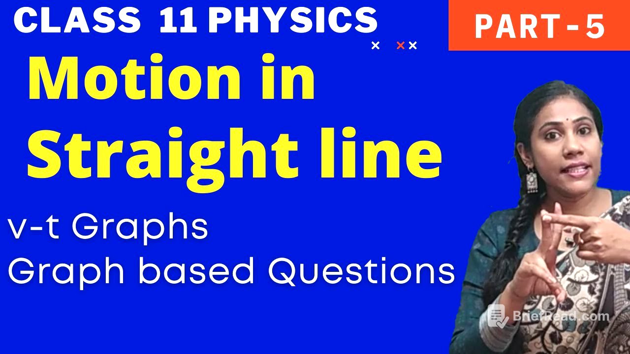 Motion in Straight line class 11 physics| v-t graphs | Problems on V-t graphs