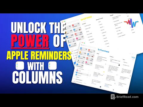 🔓 Unlock the Secret of Columns in Apple Reminders! 📋
