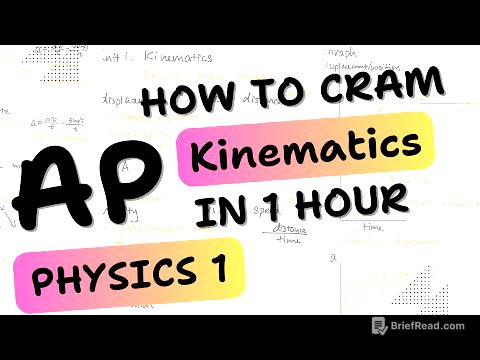 How to Cram Kinematics in 1 hour for AP Physics 1