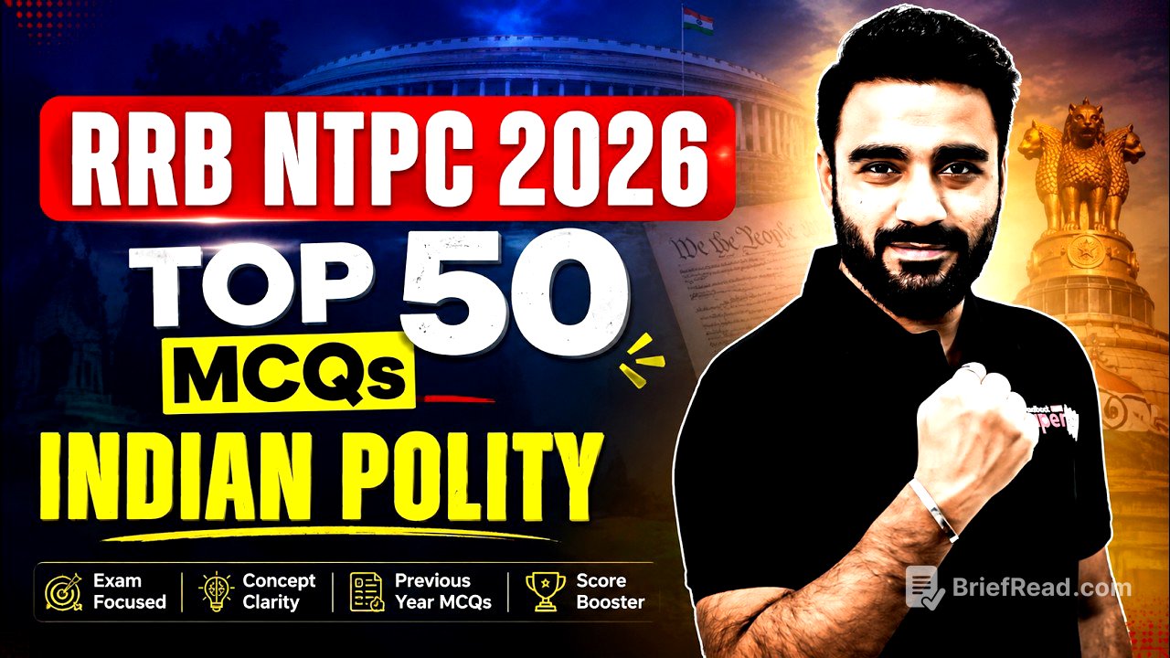 RRB NTPC 2026 | NTPC 12th level Polity Practice Set | Railway Top 50  GK GS MCQs | Sahil Sir