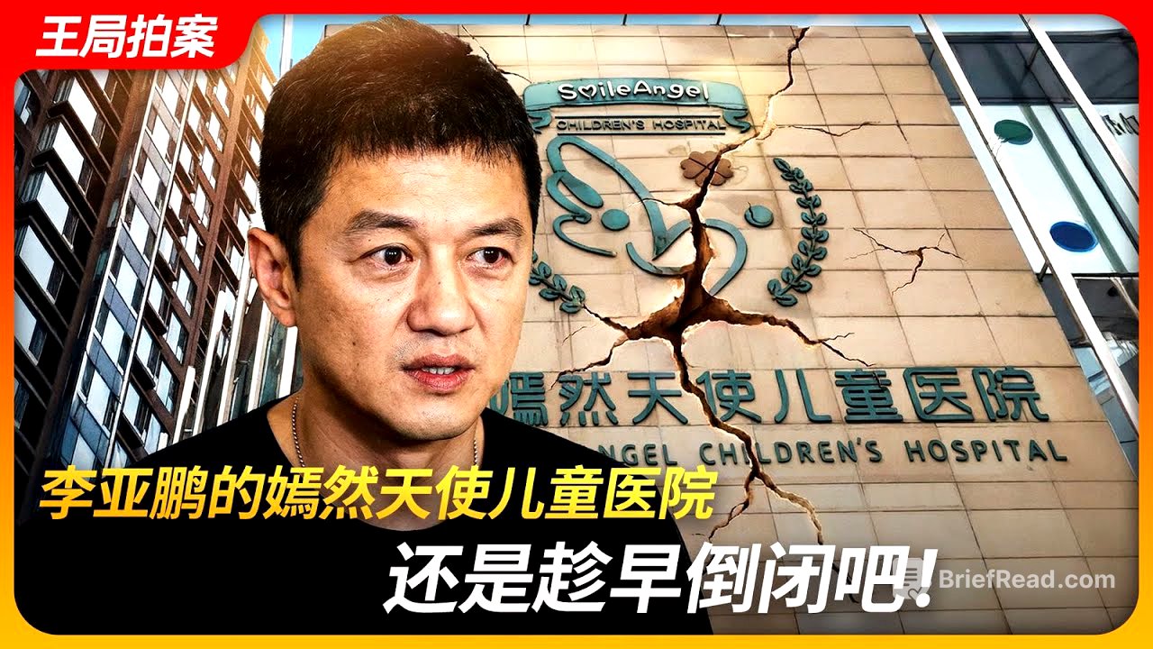李亚鹏的嫣然天使儿童医院，还是趁早倒闭吧！｜唇腭裂｜周筱赟｜伊美尔｜费效比｜嫣然天使基金｜微笑列车｜王局拍案 20260120