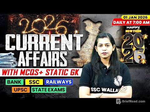 Current Affairs Today | 01 January Current Affairs 2025 | Daily Current Affairs | By Krati Mam