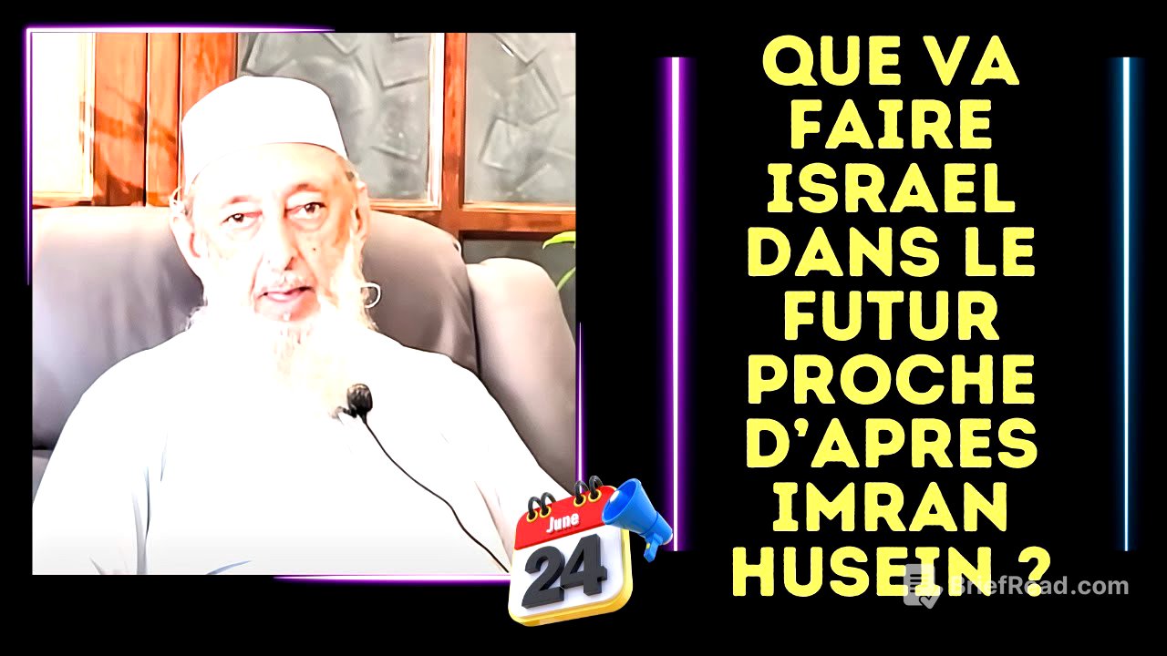 LES EVENEMENTS ESCHATOLOGIQUES DANS UN FUTUR PROCHE D'APRES LE CHEIKH IMRAN HUSEIN ?