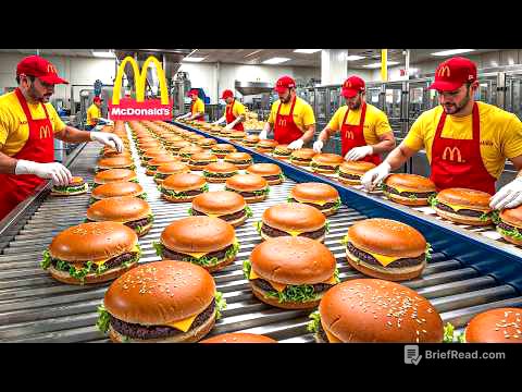 Como os HAMBÚRGUERES do McDonald's são feitos - Processo Industrial
