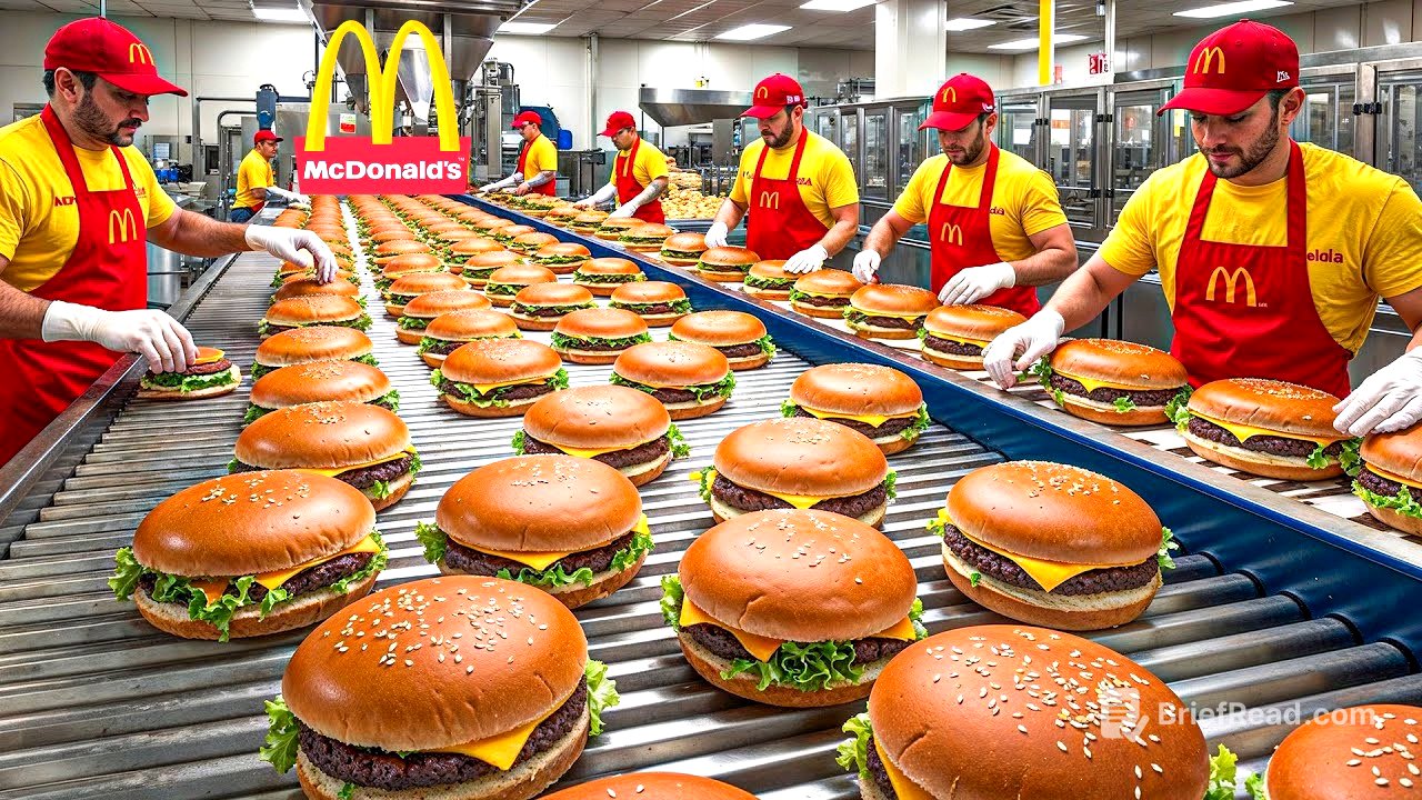 Como os HAMBÚRGUERES do McDonald's são feitos - Processo Industrial