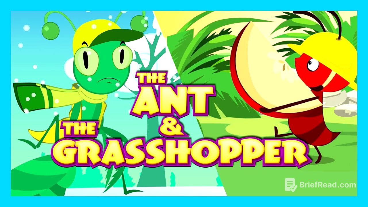 The Ant and The Grasshopper Story (English Short Story for Kids)