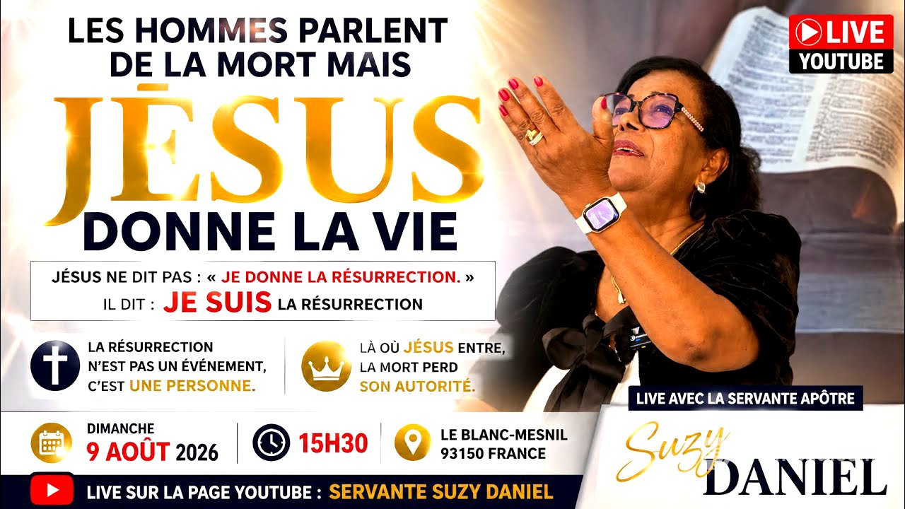 Là où Jésus entre la mort perd son autorité Servante Suzy DANIEL 