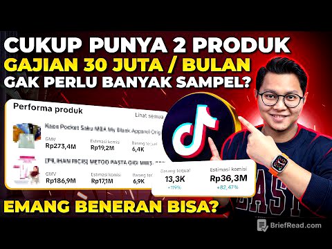 CUKUP PUNYA 2 PRODUK KOMISI 30 JUTA PER BULAN DI TIKTOK, GAK PERLU BANYAK SAMPEL?