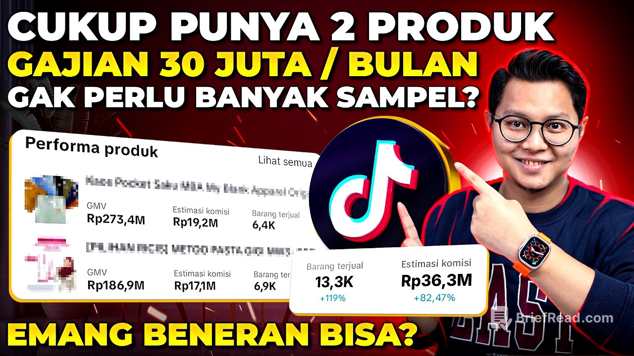CUKUP PUNYA 2 PRODUK KOMISI 30 JUTA PER BULAN DI TIKTOK, GAK PERLU BANYAK SAMPEL?