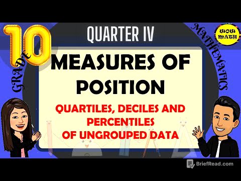 QUARTILES, DECILES AND PERCENTILES OF UNGROUPED DATA || GRADE 10 MATHEMATICS Q4