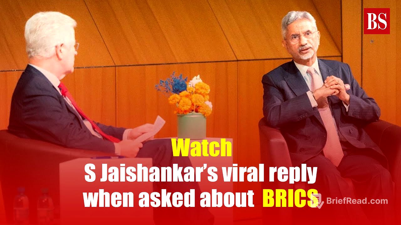 Watch: S Jaishankar’s viral reply when asked about Brics