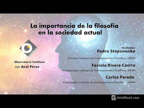 La importancia de la filosofía en la sociedad actual. Observatorio Cotidiano con Anel Pérez