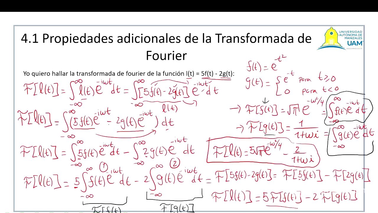 Clase 23   Propiedades Transformada de Fourier 2
