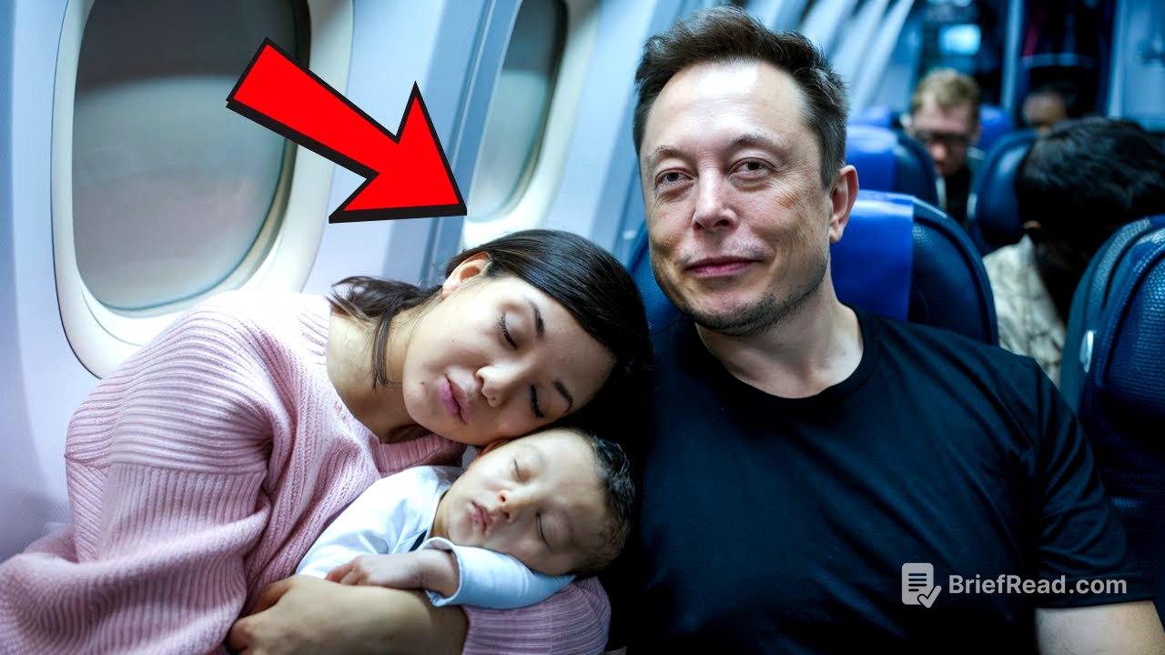 Poor Girl With her Baby Falls Asleep On A Elon Musk's Shoulder On A Flight, But Wakes Up Shocked.