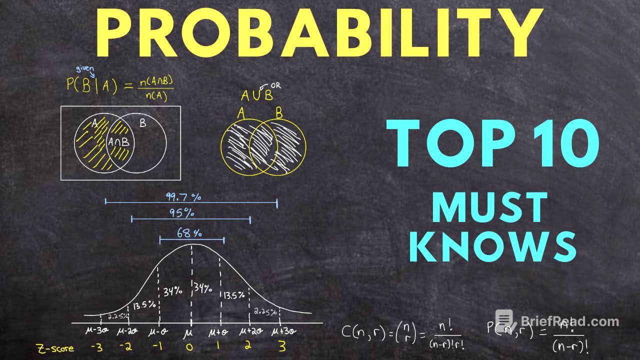 Probability Top 10 Must Knows (ultimate study guide)
