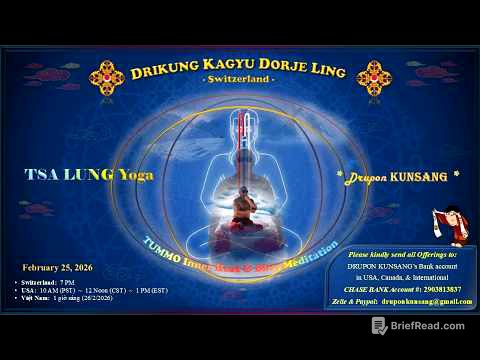 TSA LUNG Yoga:  TUMMO Inner Heat and Bliss Meditation - by Drupon Kunsang (25_Feb_2026)