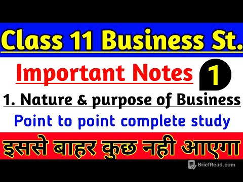 Class 11 Business Studies Important Notes, Chapter-1 Nature and Purpose of Business Part-1 |
