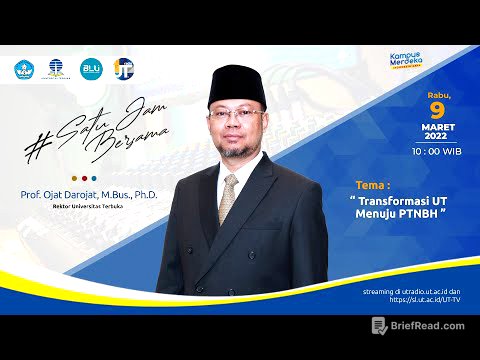 Transformasi UT Menuju PTNBH - Satu Jam Bersama Rektor Universitas Terbuka