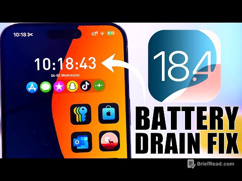 iOS 18.4 - How To FIX Battery DRAIN on iPhone !