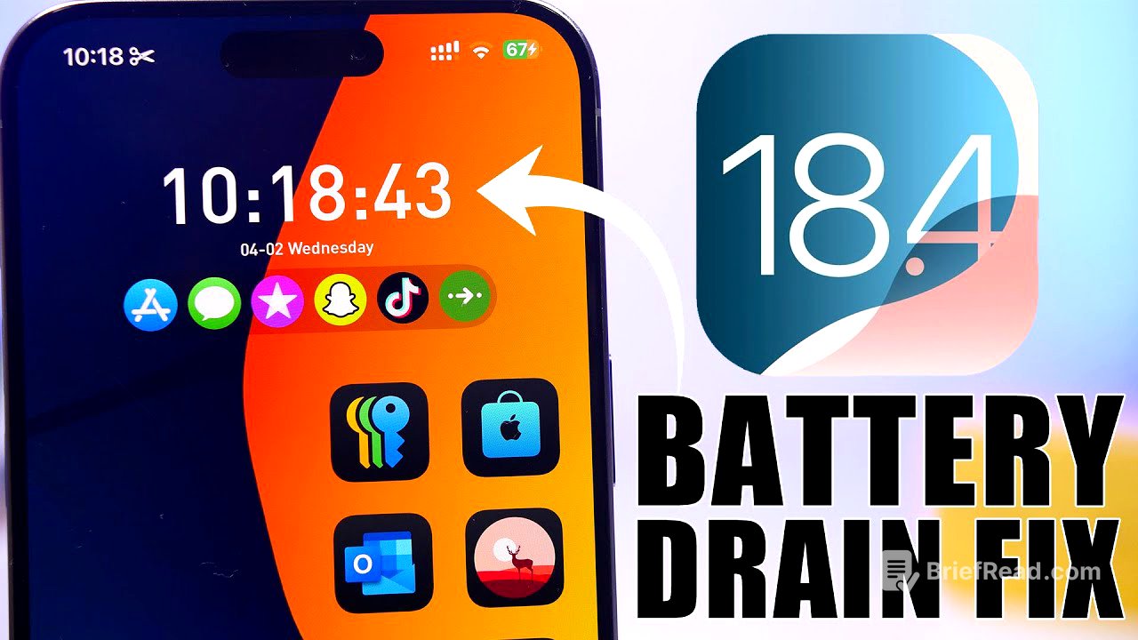 iOS 18.4 - How To FIX Battery DRAIN on iPhone !